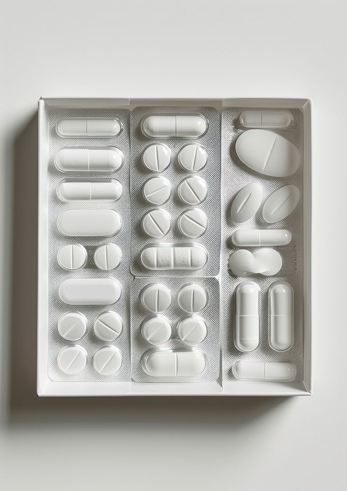 Medicine white pill organization.