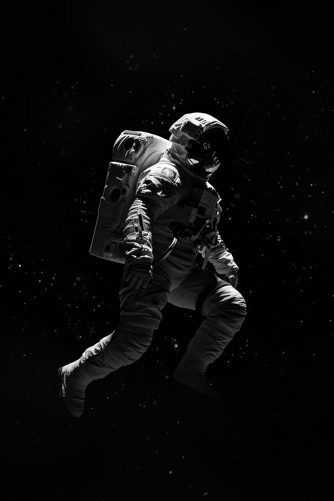 Astronaut full body astronaut outdoors motion.