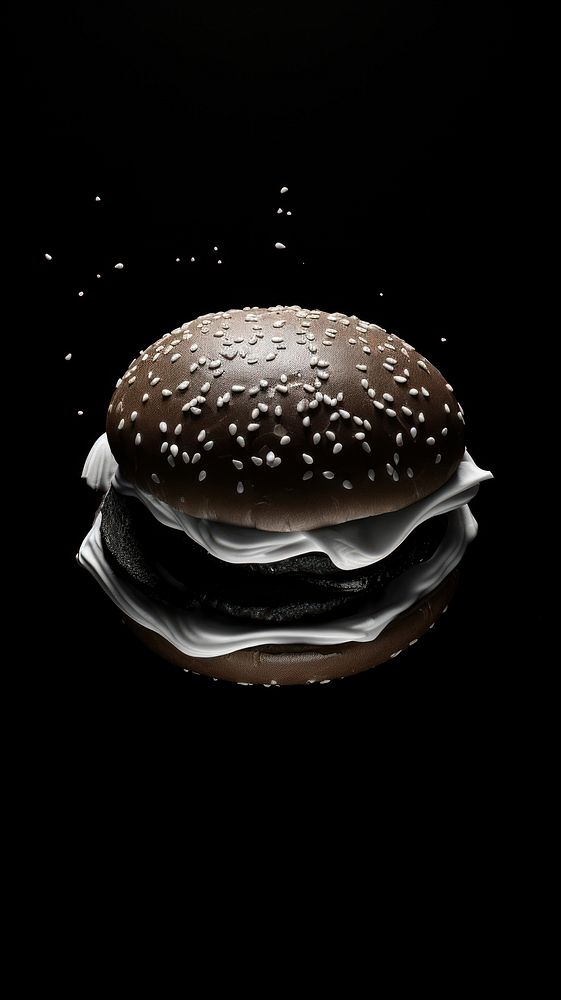 Burger monochrome sesame bread.