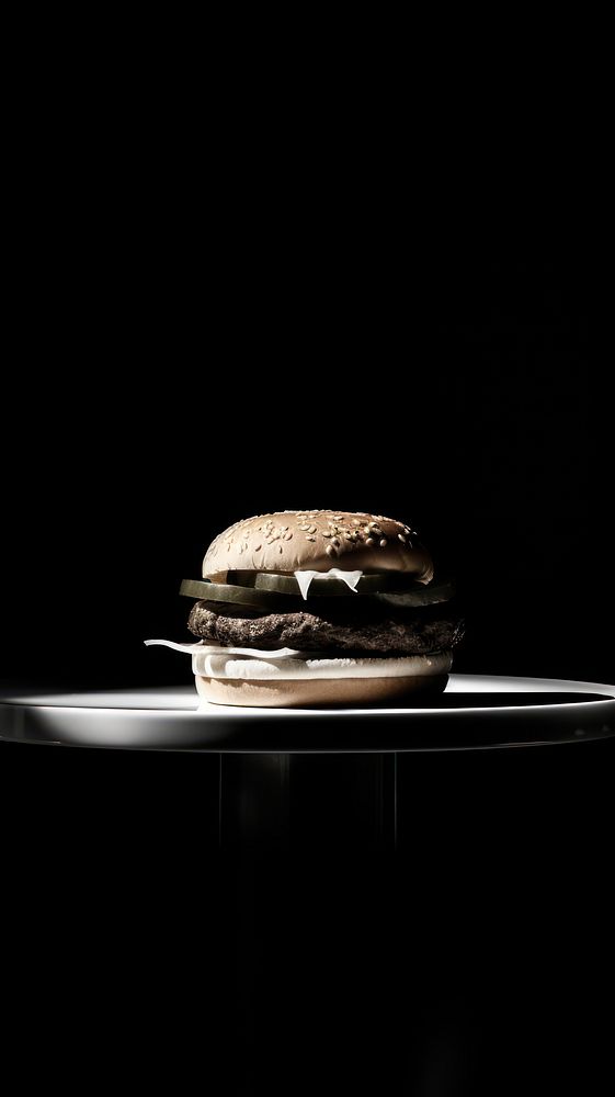 Burger monochrome bread black.