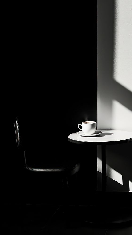 Cafe monochrome furniture saucer.