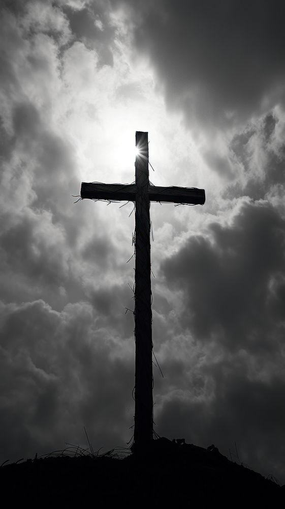 Jesus cross monochrome outdoors symbol.