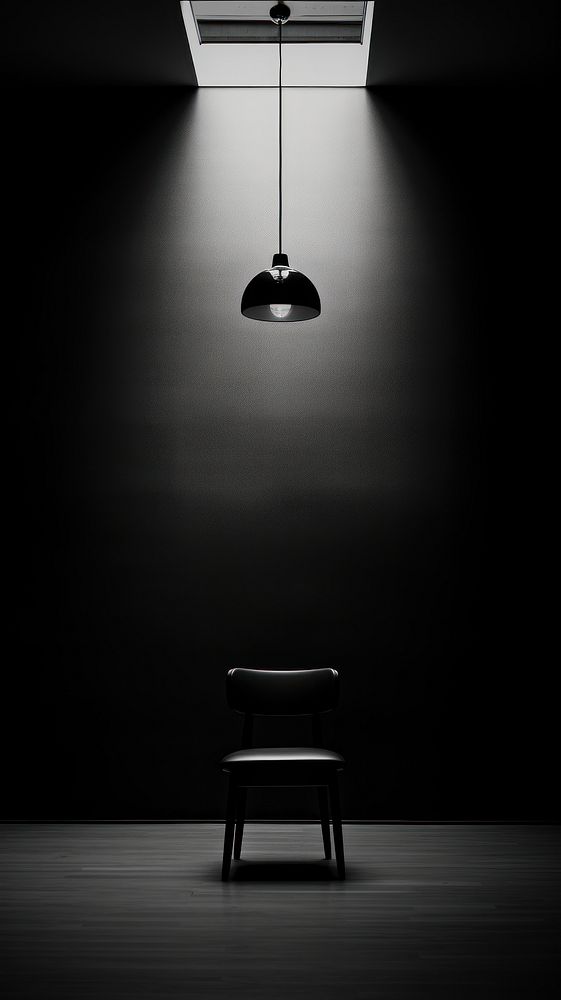 Lighting monochrome furniture chair.