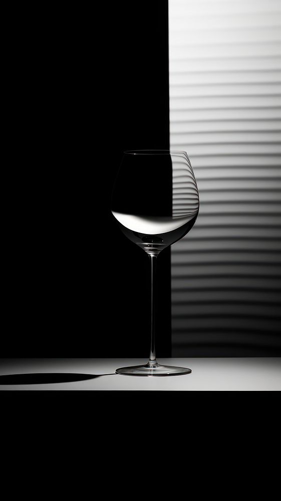 Wine glass monochrome light drink.
