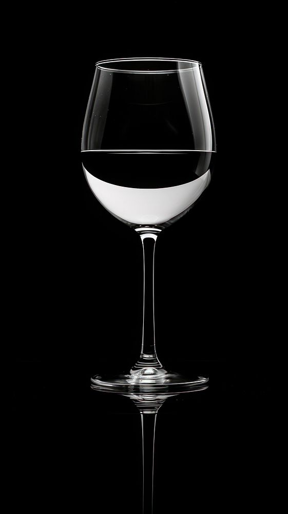 Wine glass monochrome drink black.