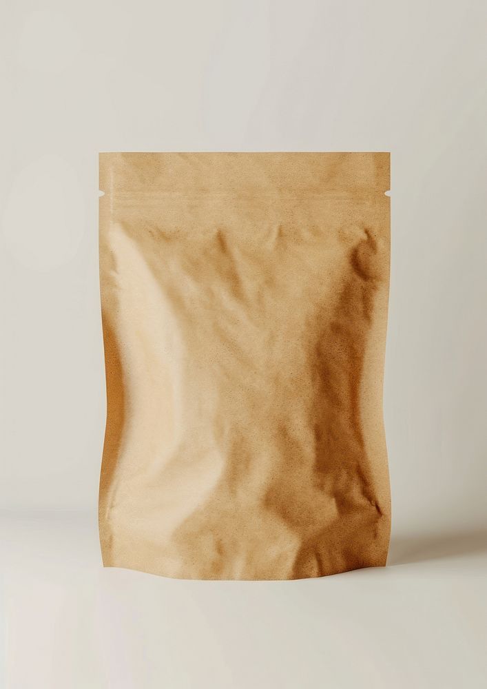 Paper pouch packaging  bag white background simplicity.