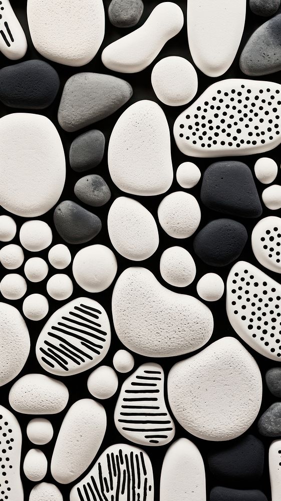 Black and white wallpaper pebble shape backgrounds.