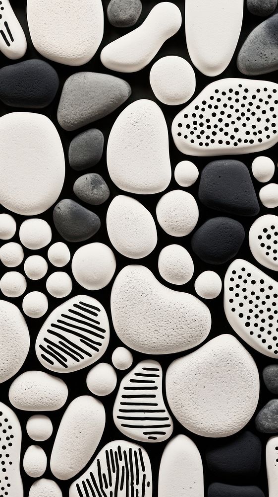 Black and white wallpaper pebble | Free Photo Illustration - rawpixel