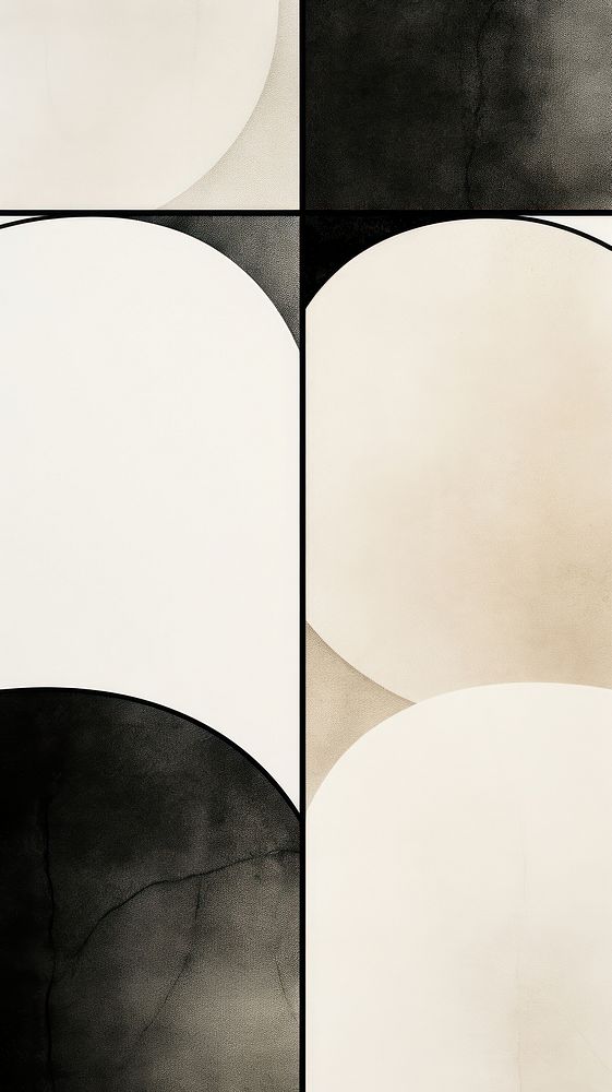 Black and white wallpaper abstract collage shape.