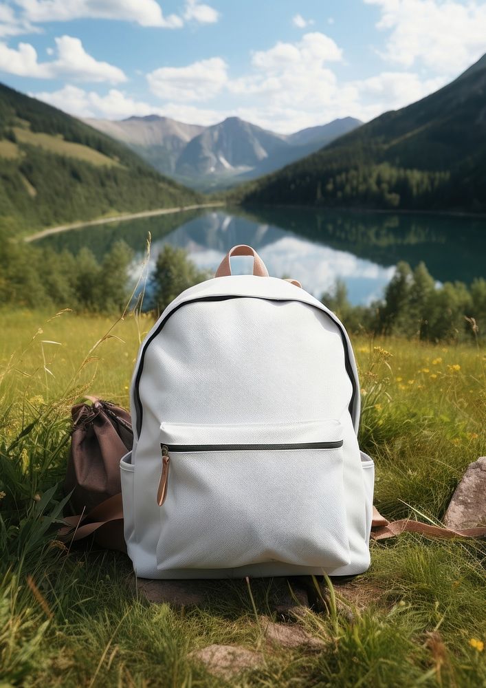 Backpack bag  landscape mountain handbag.
