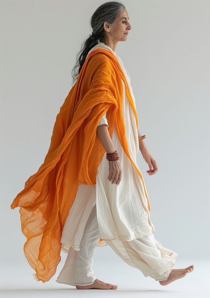 Indian adult white background outerwear.