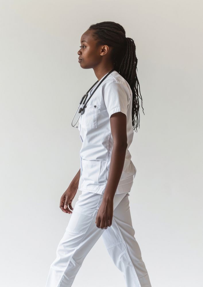 Nurse sleeve white white background.