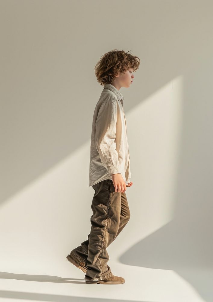 Children footwear fashion shadow.