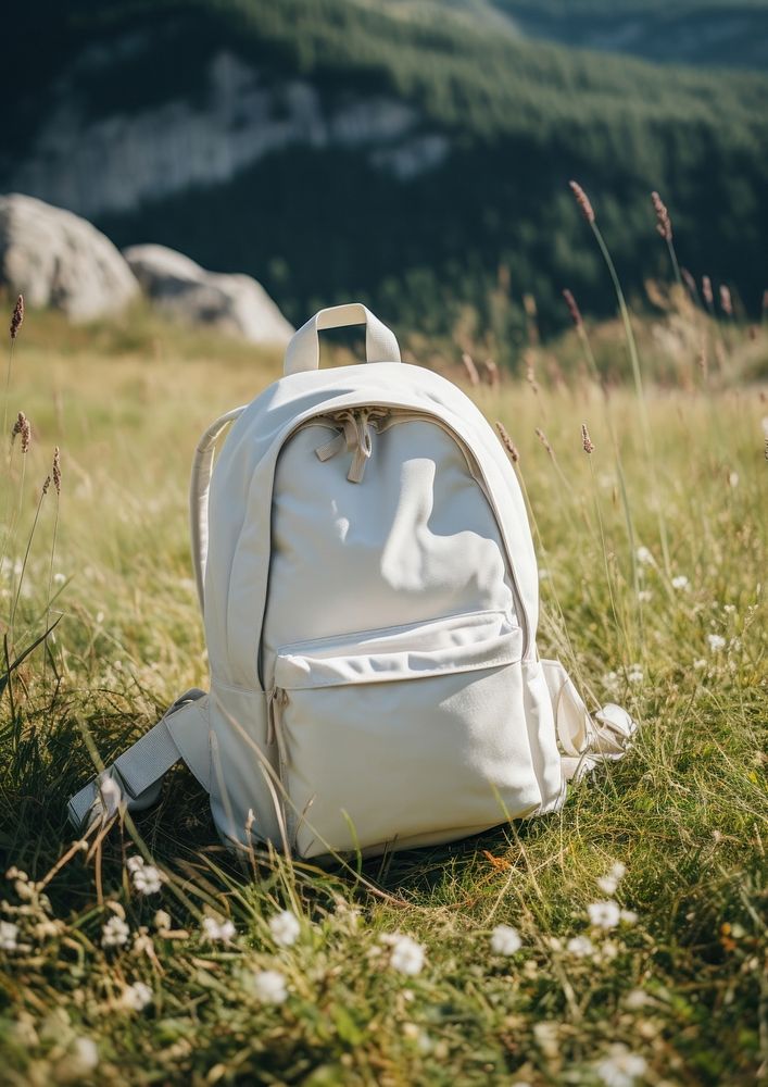 Backpack bag  landscape adventure mountain.