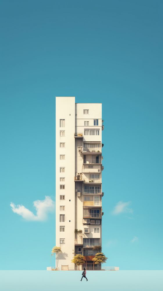 Architecture wallpaper building city condominium.