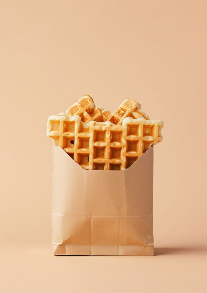 Waffle in packaging  dessert food confectionery.