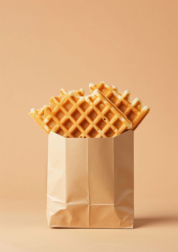 Waffle in packaging  food confectionery freshness.
