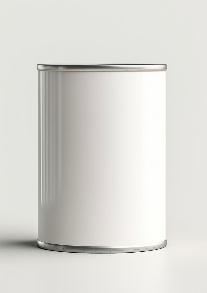 Tin can  white background container aluminium.