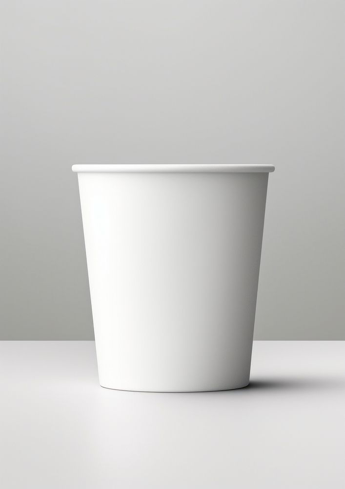 Food paper container  white cup white background.