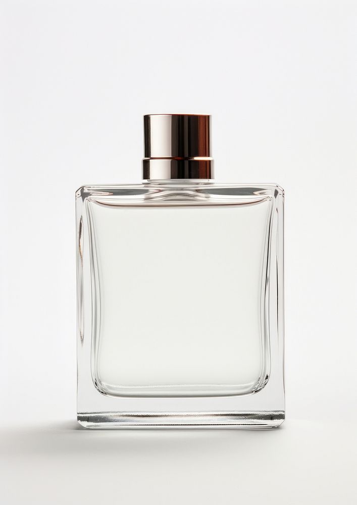 Perfume glass bottle  cosmetics white background aftershave.
