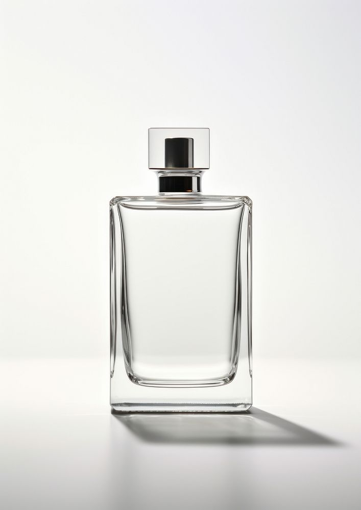 Perfume glass bottle  white background simplicity cosmetics.