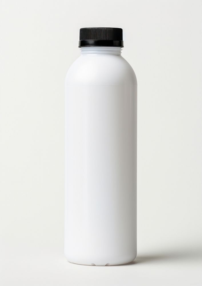 Plastic bottle  milk white background refreshment.