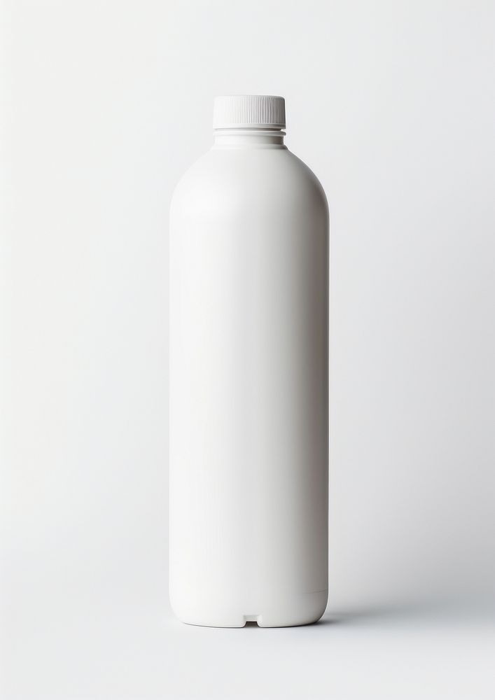 Plastic bottle  cylinder white milk.