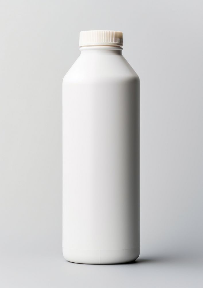 Plastic bottle  white milk jar.