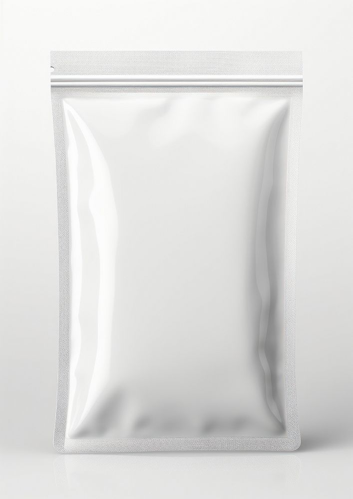 Plastic pouch packaging  white white background letterbox.