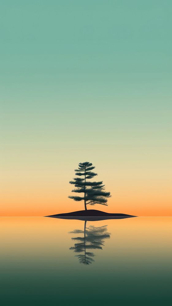 Pine tree wallpaper landscape outdoors | Premium Photo Illustration ...