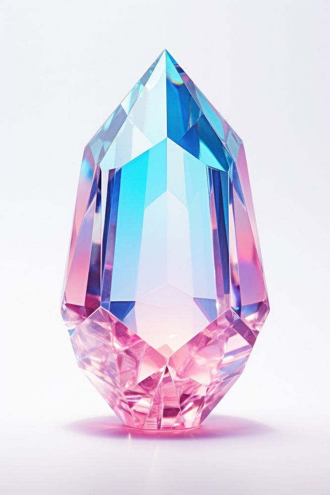 Crystal of ballin gemstone jewelry white background.