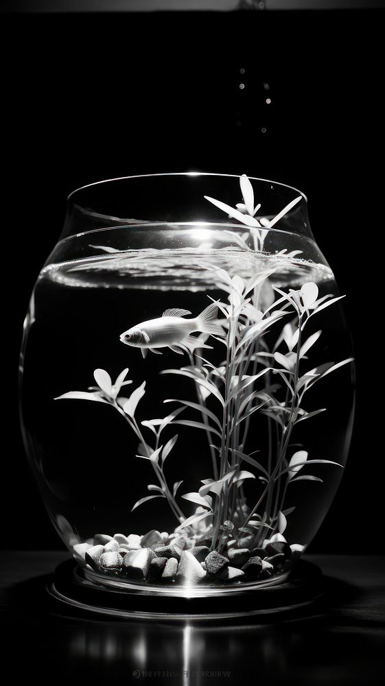 Photography of aquarium light monochrome black white.