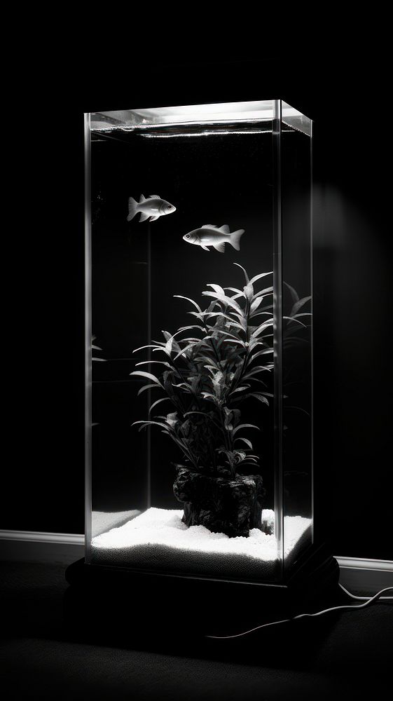 Photography of aquarium light monochrome plant black.