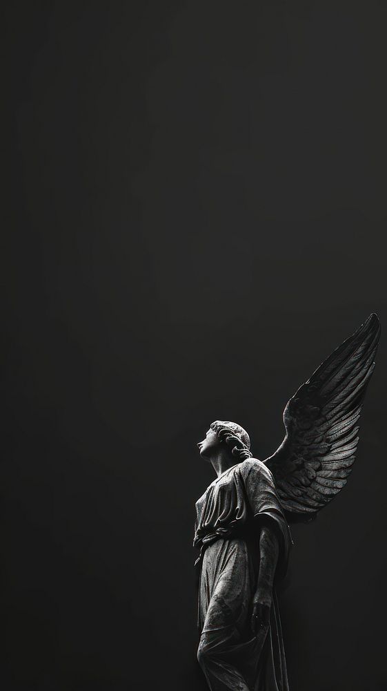 Photography of statue angel black architecture creativity.