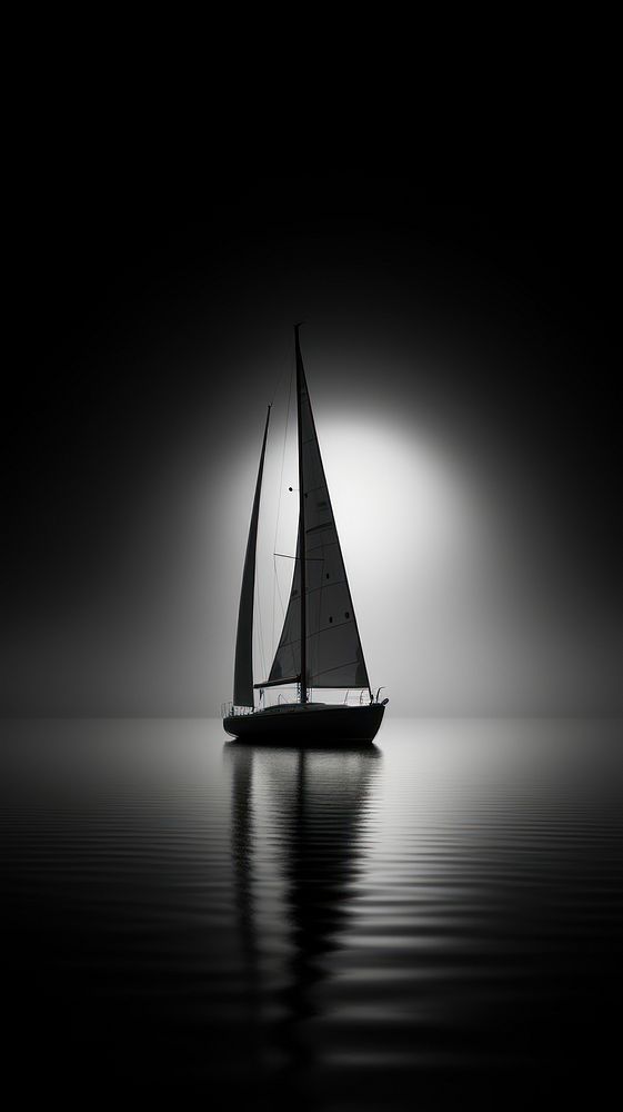 Photography of sailing boat watercraft monochrome sailboat.