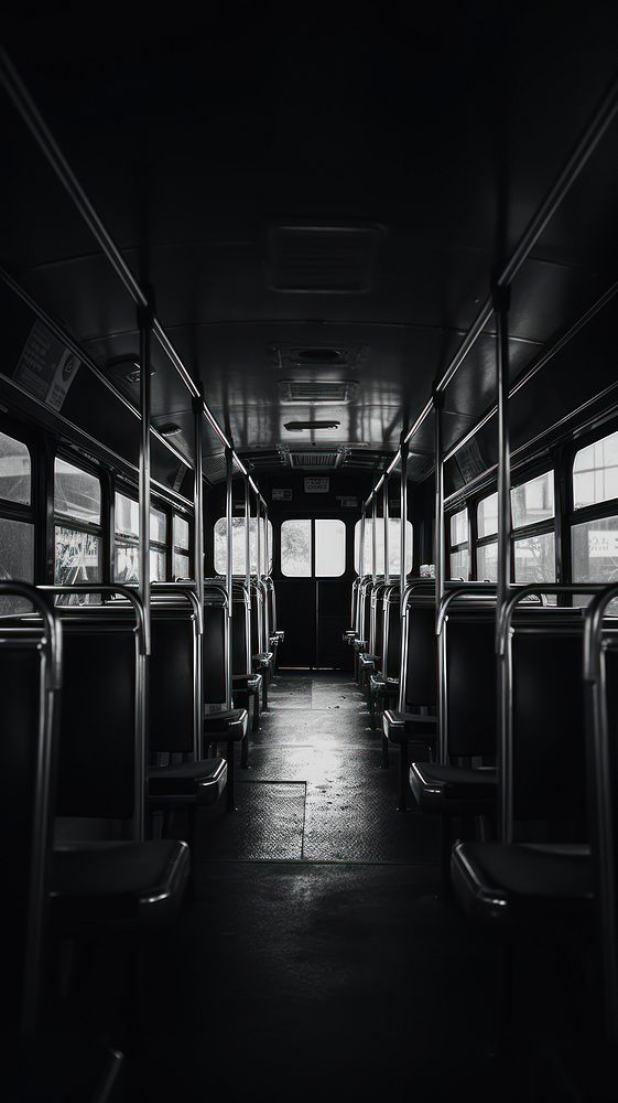 Photography of school bus monochrome vehicle black.