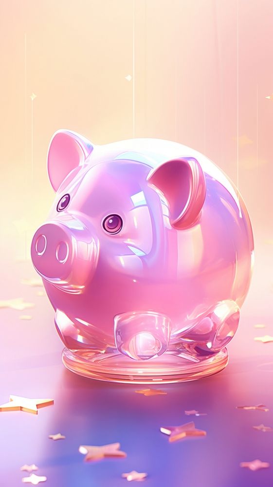 Cute piggy bank representation transportation illuminated.