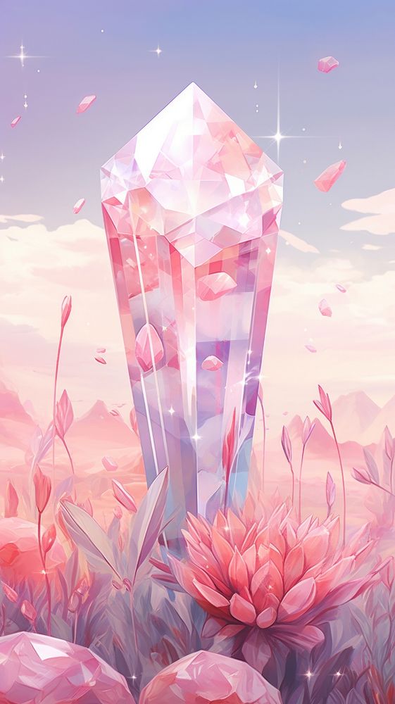Diamondastrology crystal flower plant.