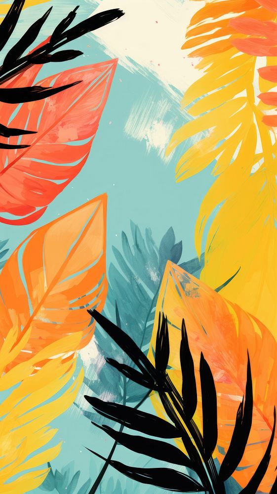 Hint of wallpaper tropical leaf abstract backgrounds painting outdoors.