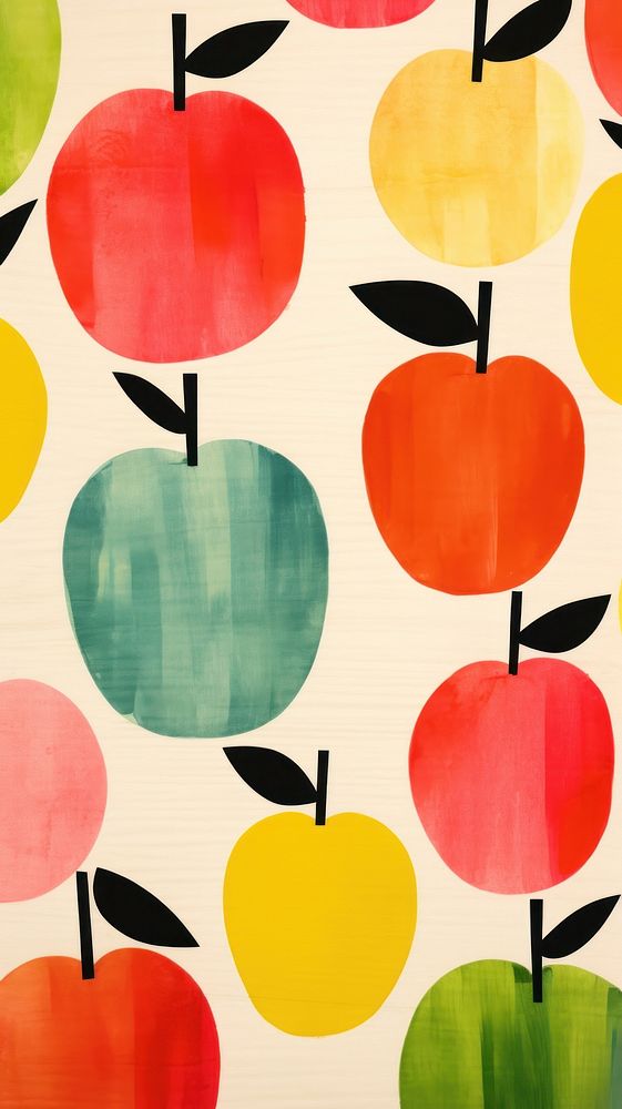Hint of wallpaper apples abstract backgrounds painting pattern.