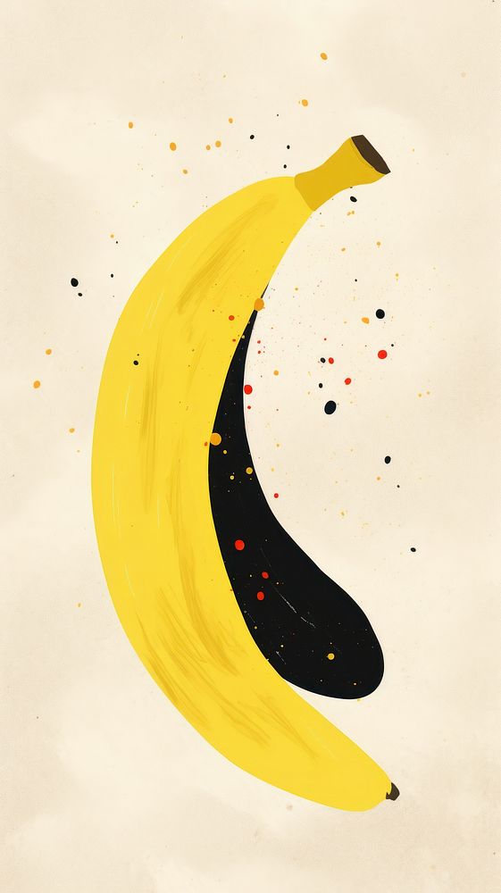 Hint of wallpaper banana abstract cartoon produce yellow.