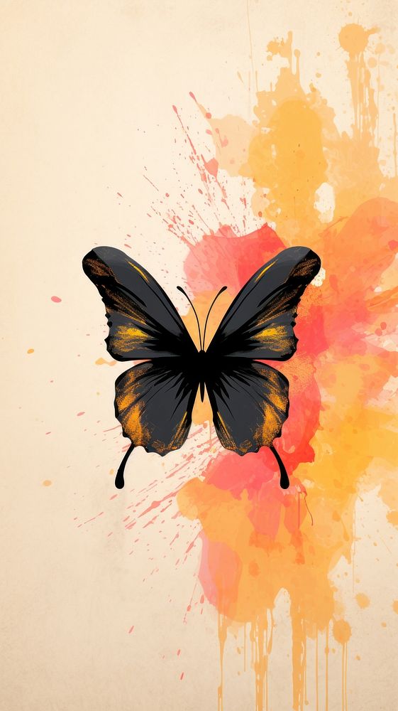Hint of wallpaper butterfly abstract painting animal creativity.