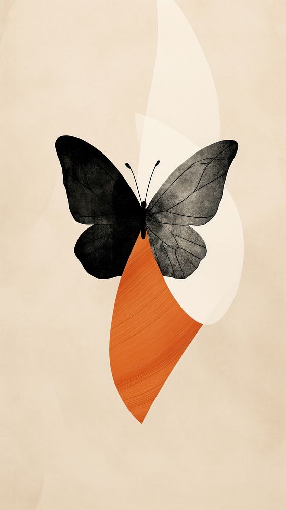 Hint of wallpaper butterfly abstract animal insect art.