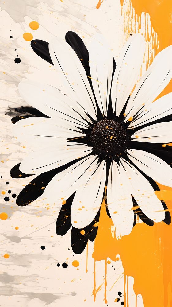 Hint of wallpaper daisy abstract backgrounds painting pattern.