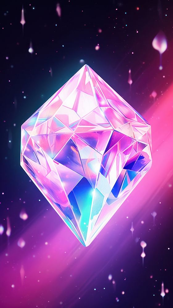 Neon diamond crystal gemstone jewelry.