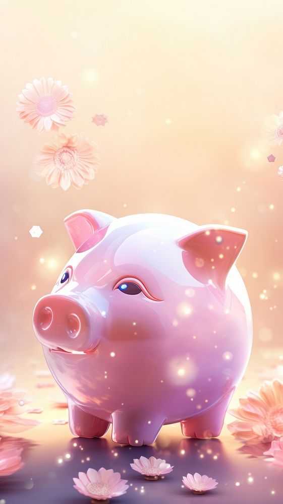 Piggy bank representation investment decoration.