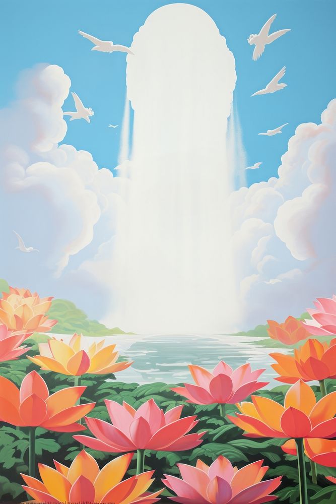 Heaven nature art painting. AI generated Image by rawpixel.