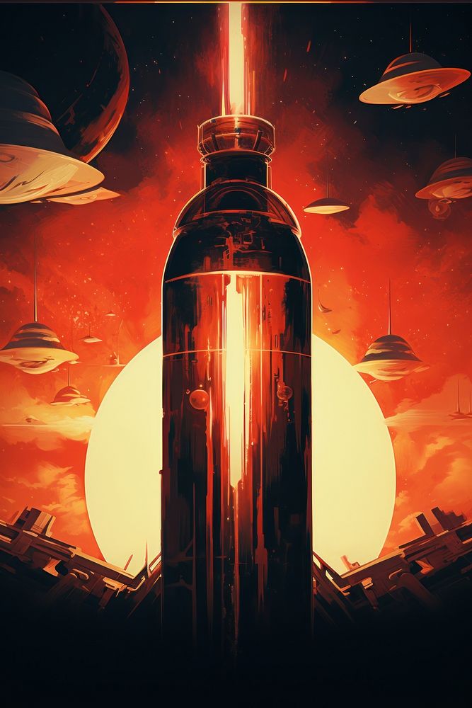 Cola soda architecture bottle art.