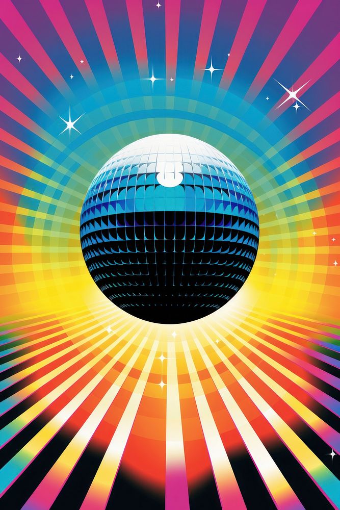 Mirror ball graphics sphere fun. AI generated Image by rawpixel.