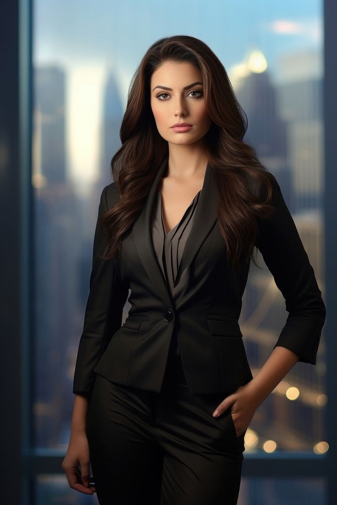  Businesswoman portrait looking dress. AI generated Image by rawpixel.